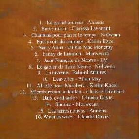 Livre-CD "Autour de la mer", chants de marins, compilation, 68 pages broch, 1 titre Babord Amures